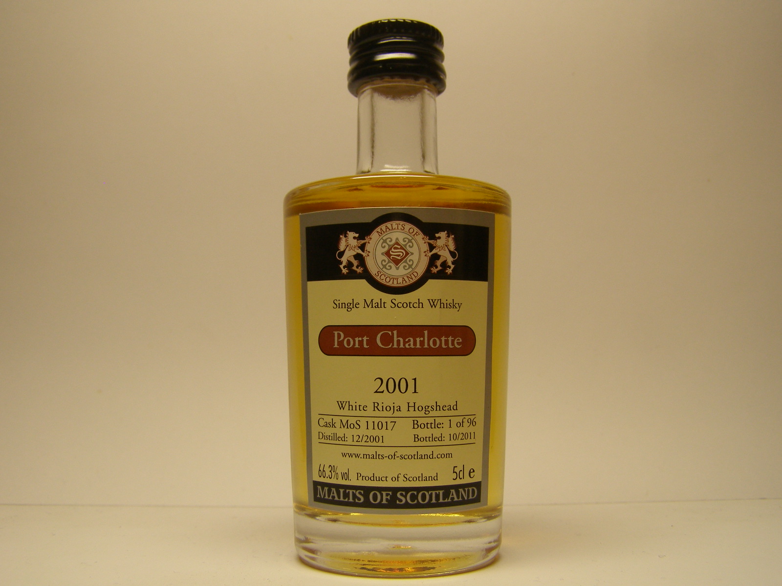 SMSW 9yo 2001-2011 "Malts of Scotland" 5cle 66,3%vol. 